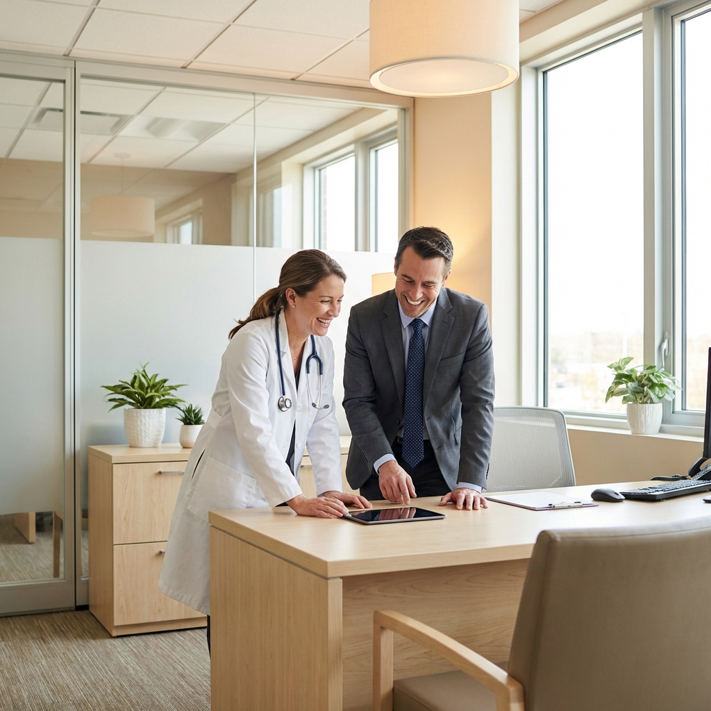 Healthcare team collaborating